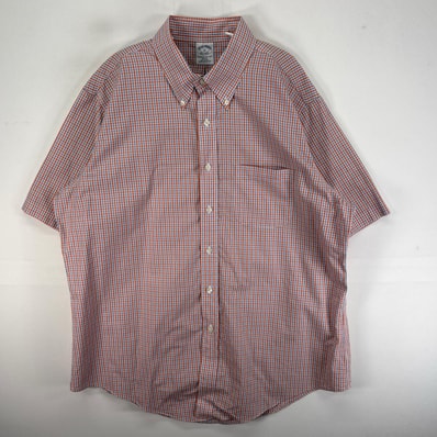 古着 ブルックスブラザーズ Brooks Brothers 半袖シャツ 胸ポケ 1818 XL チェック メンズ
