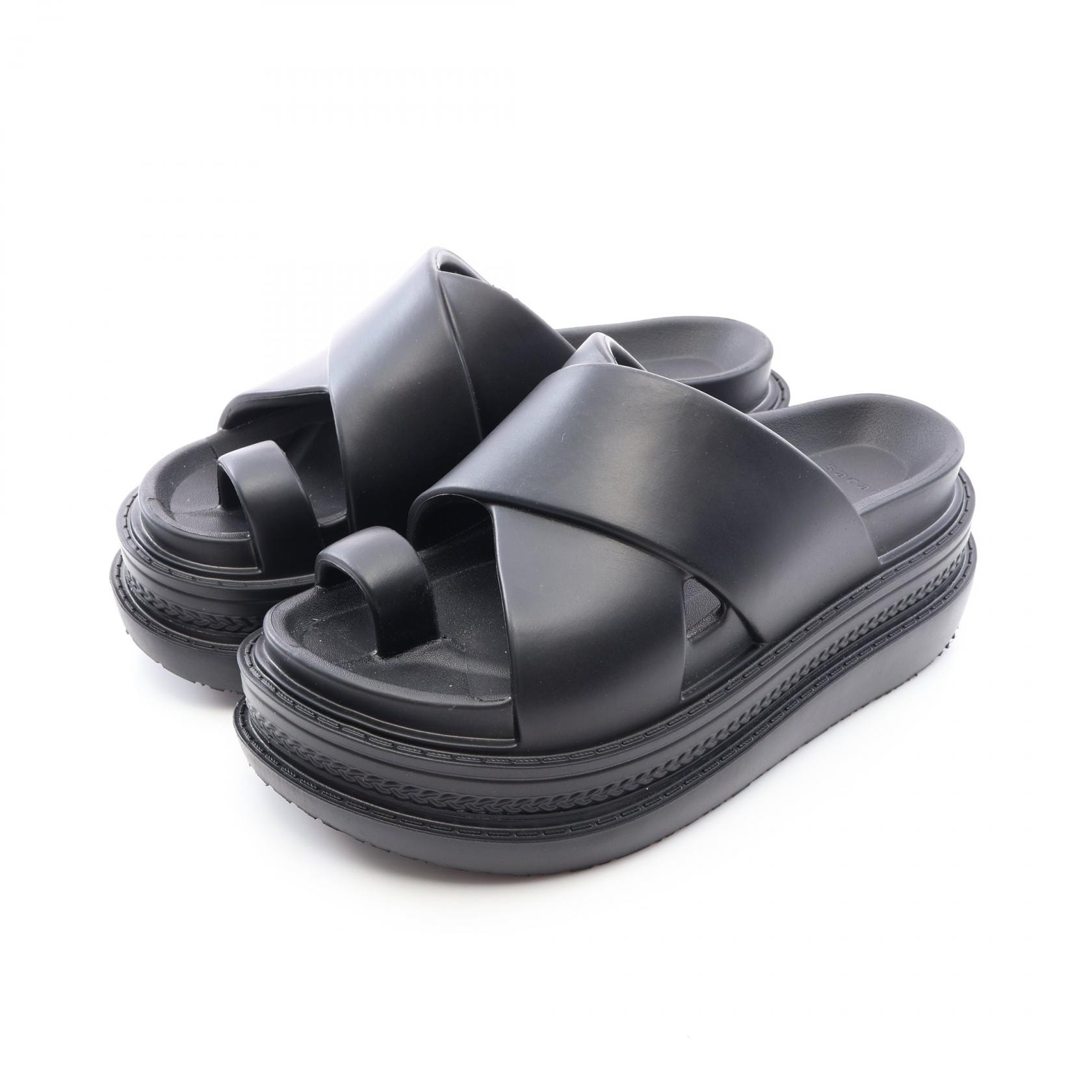 サカイ Sacai Foam Multiple Sole Sandals サンダル 靴 ラバー レディース ブラック系 【中古】