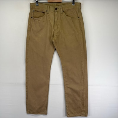 古着 リーバイス Levi's パンツ デニムパンツ カラーパンツ 5ポケット 505 ジッパーフライ ストレート W33 L32 ベージュ系 メンズ