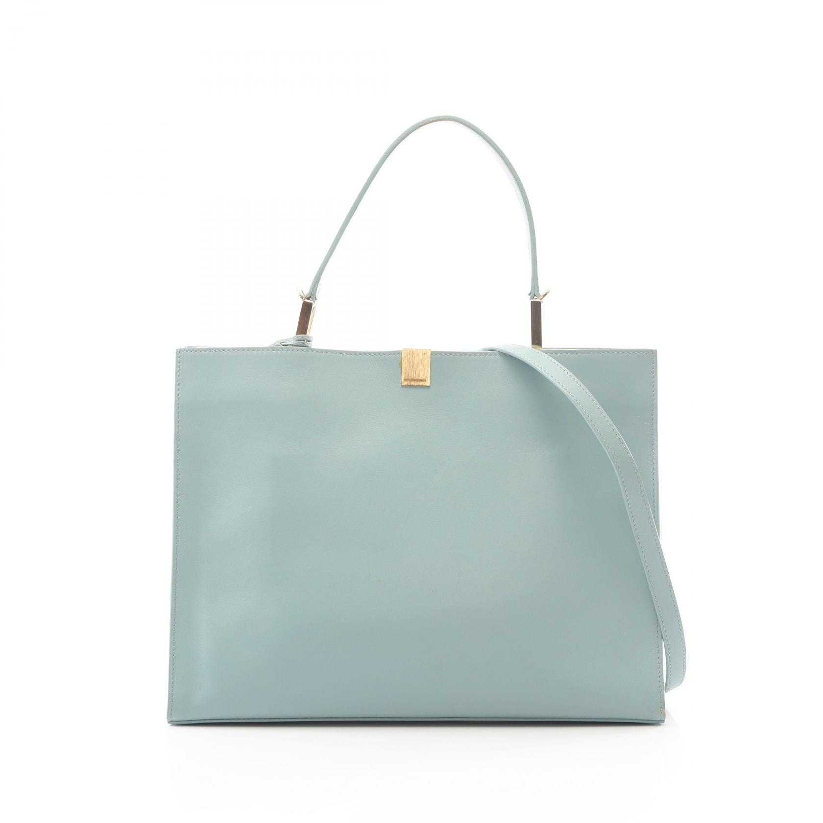 バレンシアガ BALENCIAGA ル ディス 2WAY ハンドバッグ バッグ レザー レディース ブルー系 338658 【中古】