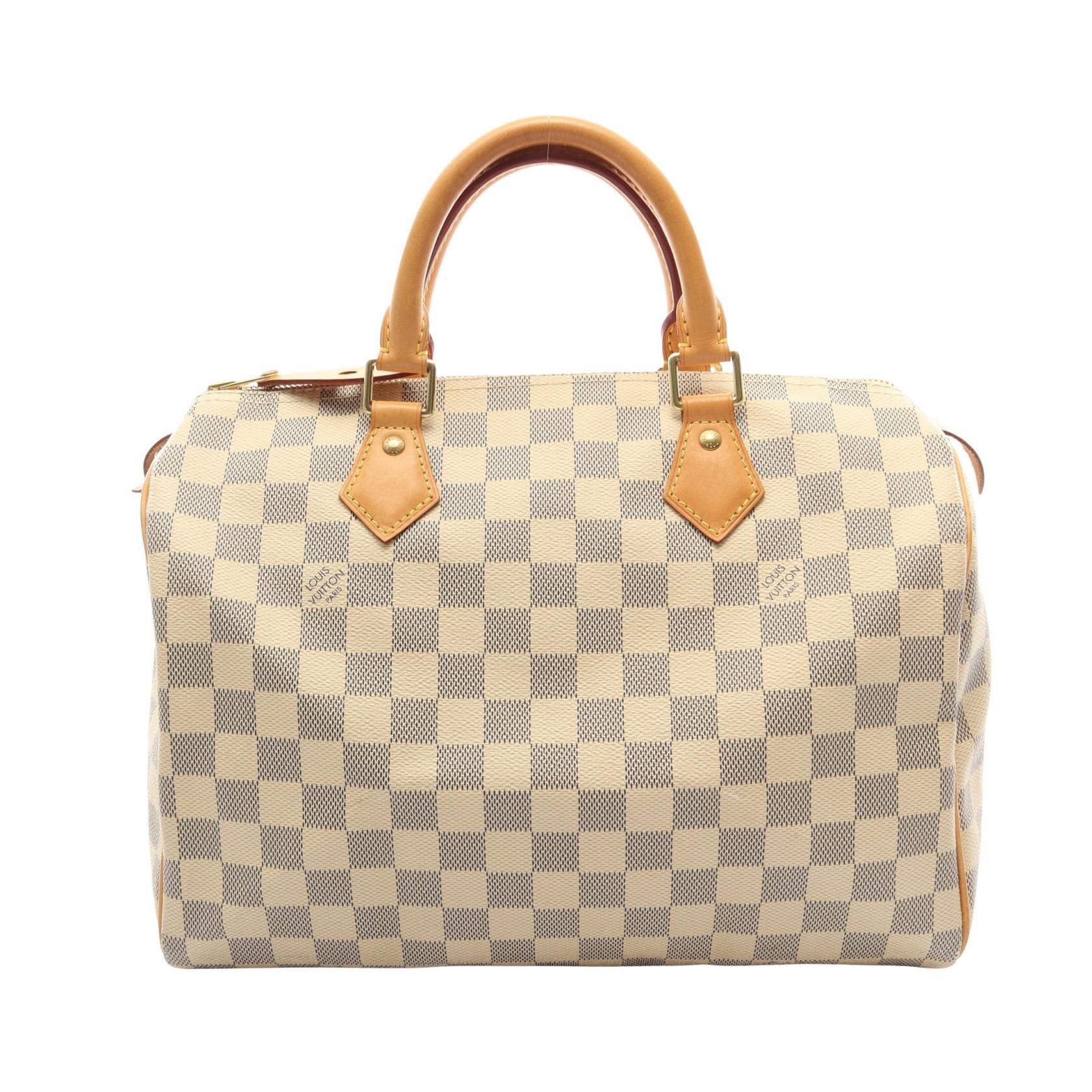 ルイ・ヴィトン LOUIS VUITTON スピーディ バンドリエール 30 ダミエアズール ハンドバッグ バッグ PVCコーティングキャンバス レザー ダミエ・アズール レディース ホワイト系 N41373 【中古】