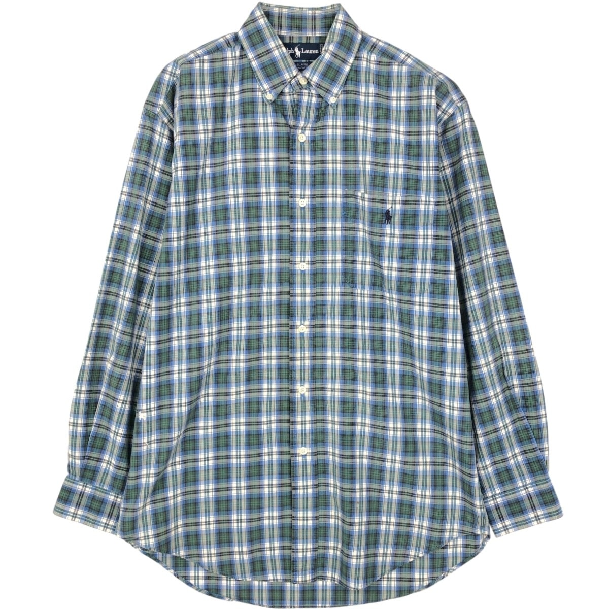 古着 ラルフローレン Ralph Lauren BLAIRE 長袖 ボタンダウンチェックシャツ メンズS相当/eaa676583