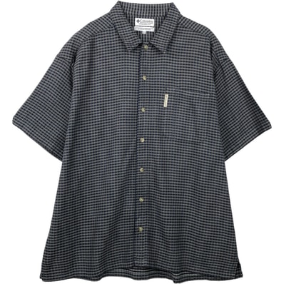 古着 90~00年代 コロンビア Columbia 半袖 コットン チェックシャツ ボックスシャツ メンズXL相当/eaa655911