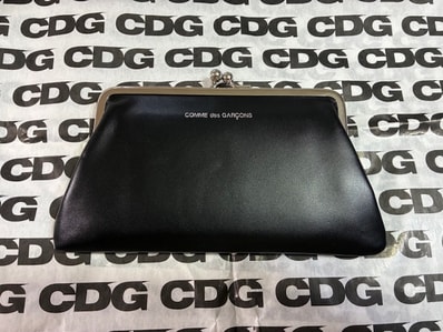 WALLET COMME des GARCONS 財布 がま口 Kiss Clasp Clasp Wallet Medium Black 8Z-C072-051-1 SA0302KC