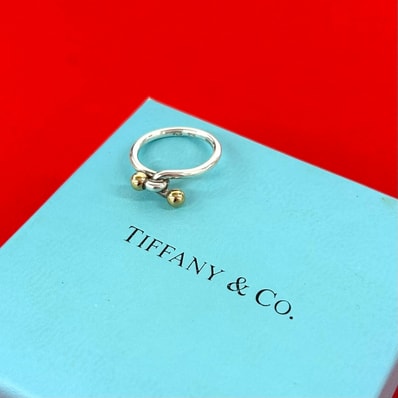 TIFFANY&Co. ティファニー ラブノット リング シルバー925 K18イエローゴールド リング・指輪 10号 シルバー
33270
