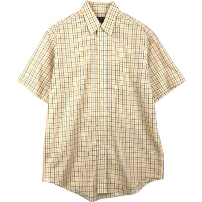 古着 ブルックスブラザーズ Brooks Brothers 半袖 ボタンダウン チェックシャツ メンズM相当/eaa655383