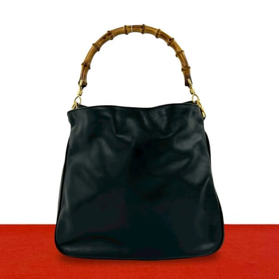 GUCCI グッチ バンブー レザー ハンドバッグ ブラック
91879