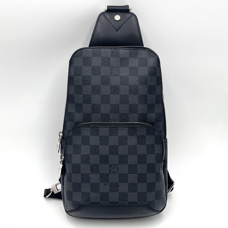 LOUIS VUITTON(ルイヴィトン)アヴェニュー・スリングバッグ ダミエ・グラフィット ボディバッグ ショルダーバッグ ブラック メンズ N41719【中古】