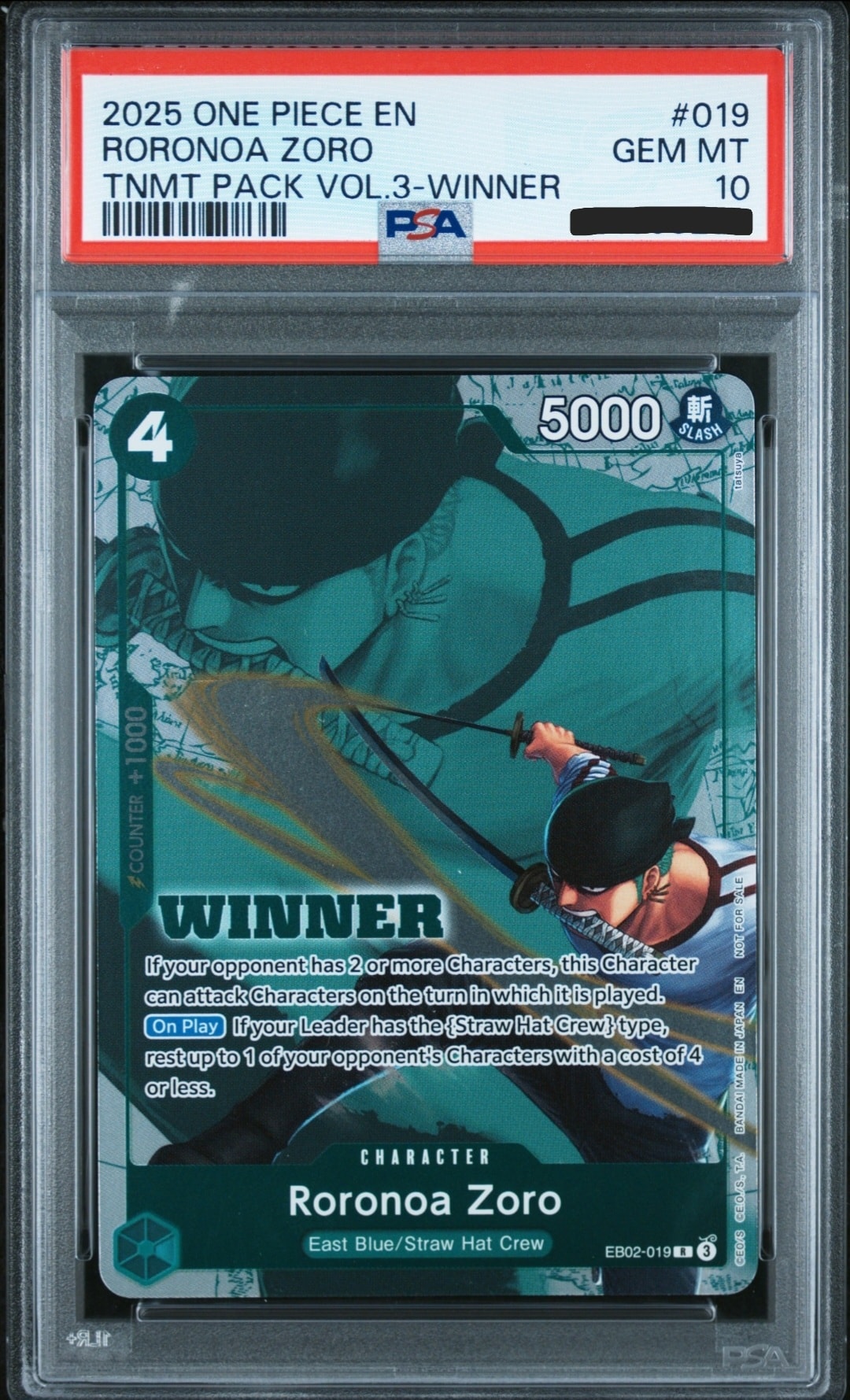 PSA10】ロロノア・ゾロ R [EB02-019](プロモーションカード