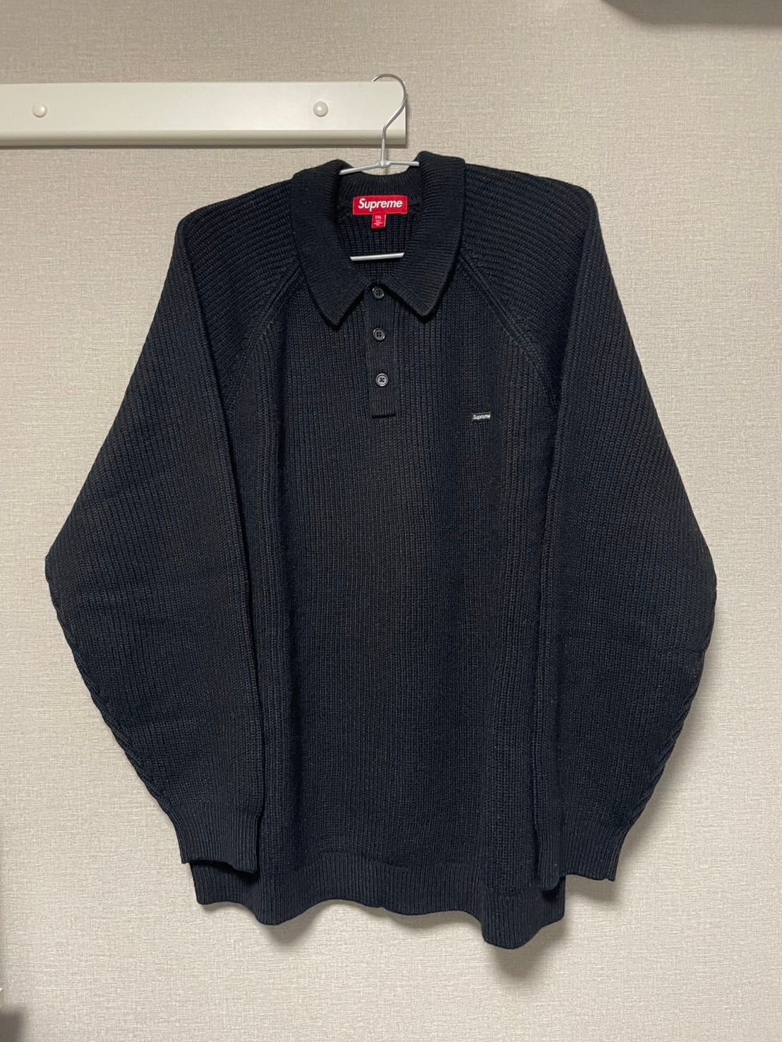Supreme Small Box Polo Sweater "Black"