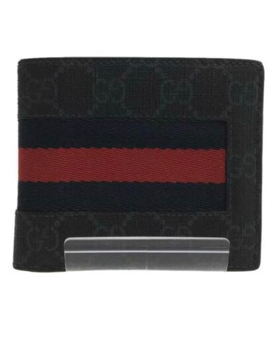GUCCI GG Supreme New Web Coin Wallet "Black"