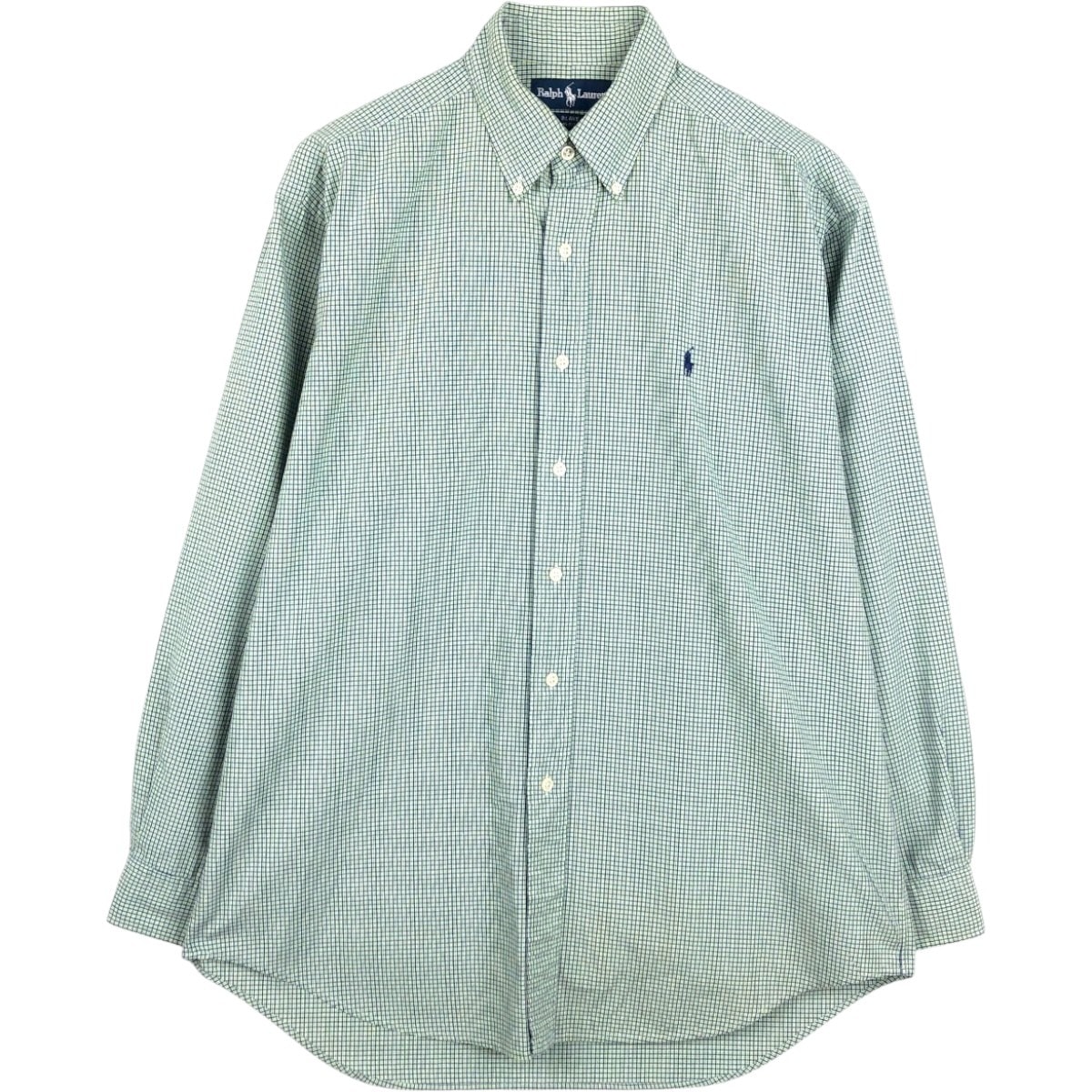 古着 ラルフローレン Ralph Lauren BLAKE 長袖 ボタンダウンチェックシャツ メンズM相当/eaa676788