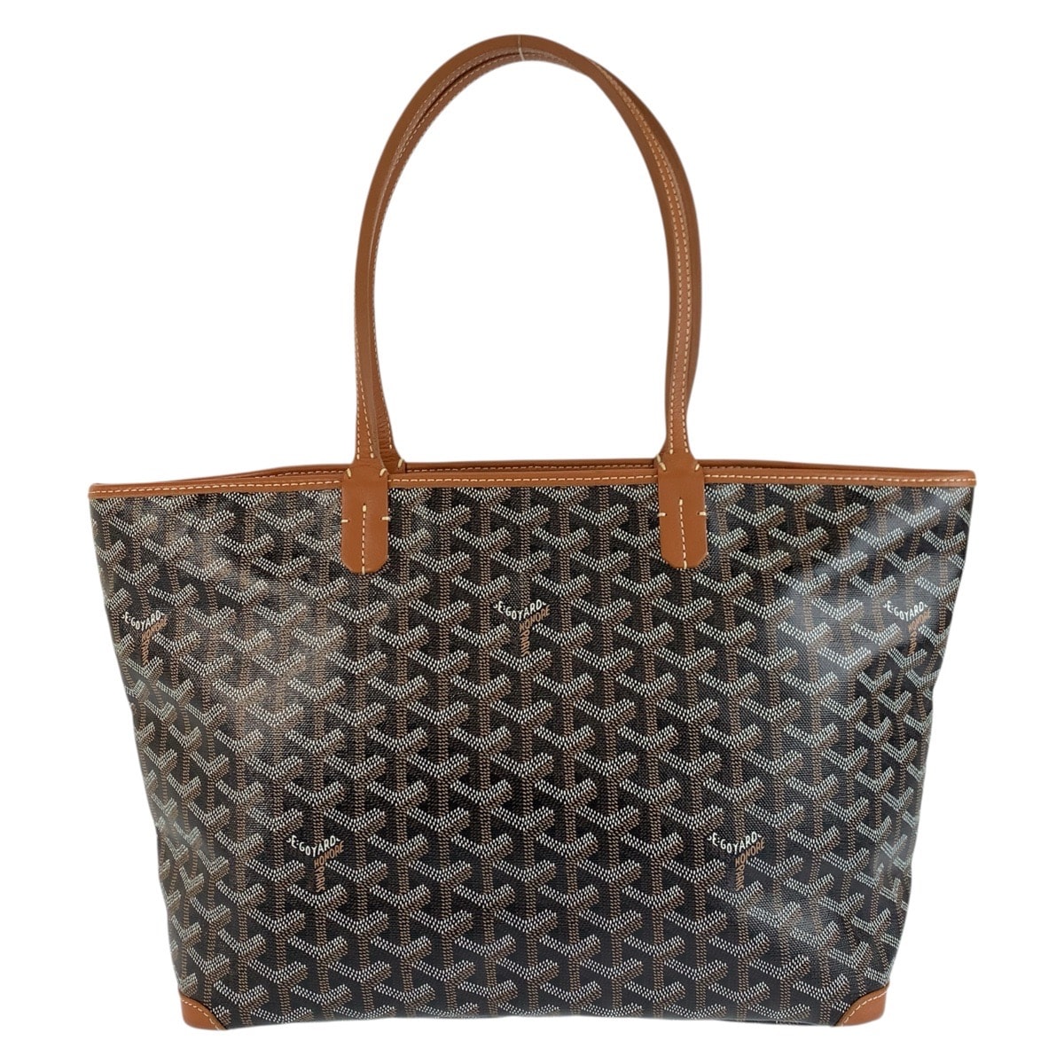 美品 GOYARD ゴヤール アルトワPM ブラック 黒 ブラウン PVC トートバッグ ショルダーバッグ 600783 【中古】