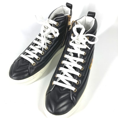 ルイヴィトン LOUIS VUITTON ステラー ライン 靴 シューズ レインボーカラー ハイカット スニーカー レザー ブラック