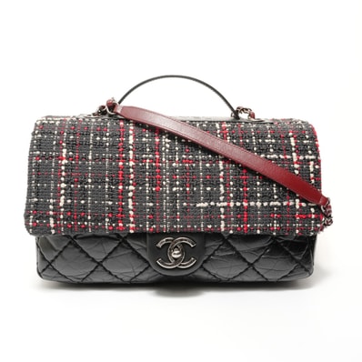 シャネル CHANEL 23番台 マトラッセ ツイード 2WAY ショルダーバッグ【中古】