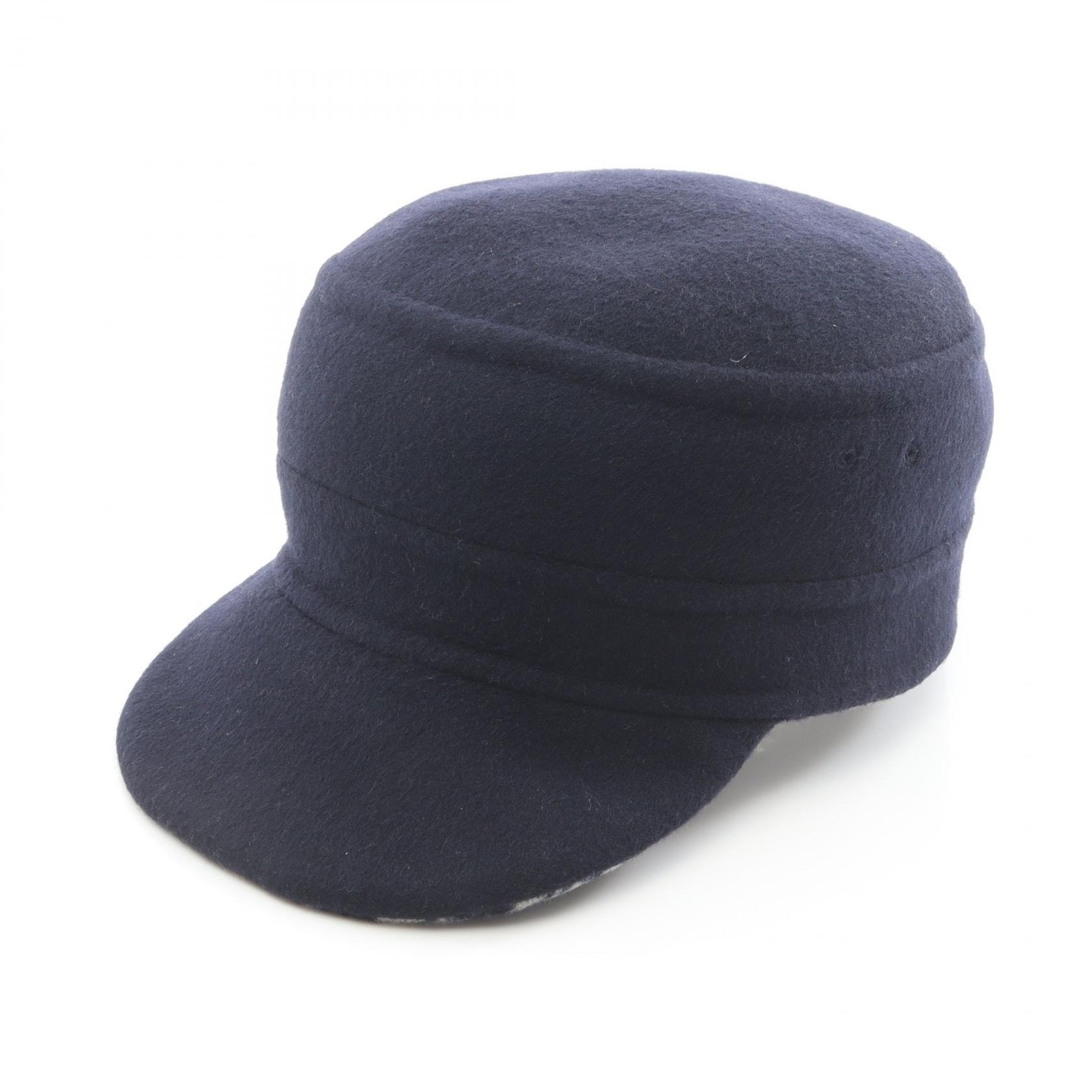 ディオール Dior オブリーク キャップ 帽子 ウール シルク レディース ネイビー系 / ベージュ系 【中古】