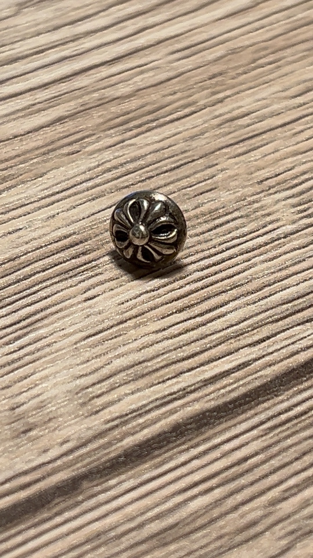 Chrome Hearts Cross Ball Stud Earrings "Silver"