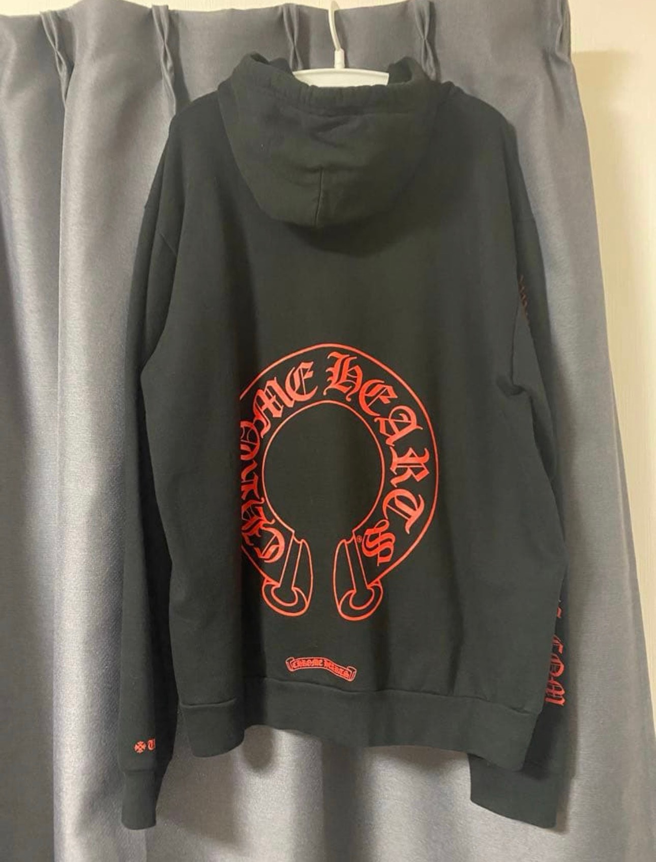 Chrome Hearts Horseshoe Logo Hoodie Pullover "Black/Red"
