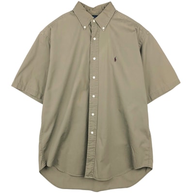 古着 ラルフローレン Ralph Lauren BLAKE 半袖 ボタンダウンシャツ メンズL相当/eaa641047