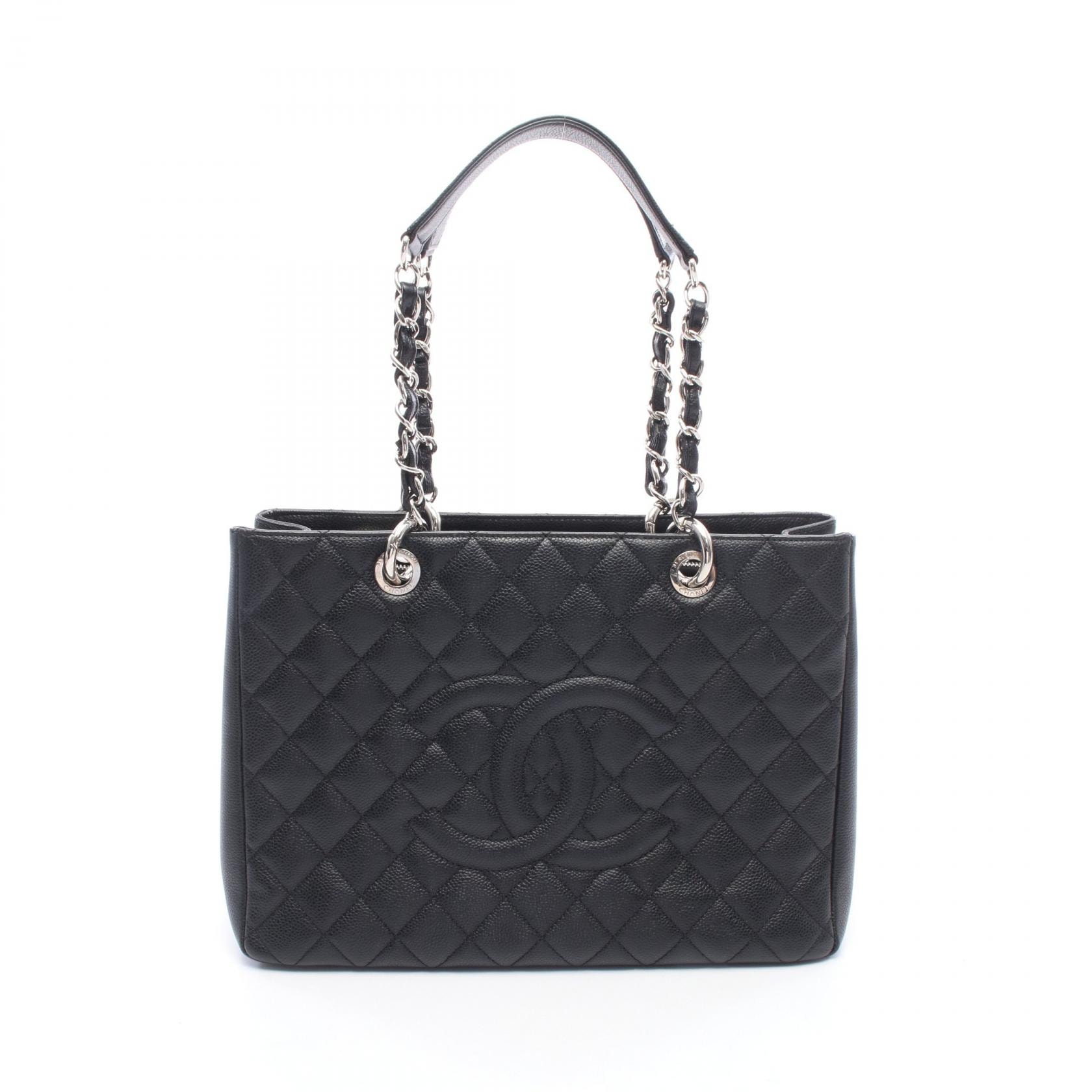 シャネル CHANEL マトラッセ グランドショッピング GST トートバッグ バッグ キャビアスキン(グレインドカーフ) レディース ブラック系 A50995 【中古】
