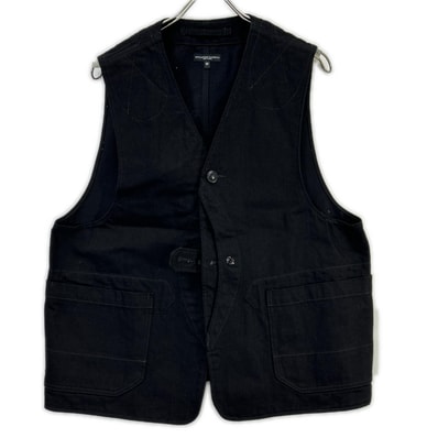 エンジニアードガーメンツ ブラック Upland Vest Cotton Bull Denim M