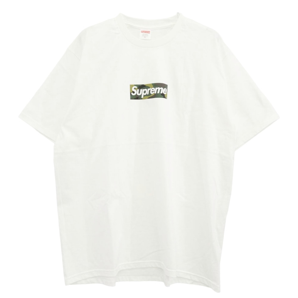 Supreme シュプリーム Tシャツ 23AW Box Logo Camo Tee  ボックス ロゴ カモ 半袖 Tシャツ ホワイト ホワイト系 XL【極上美品】【中古】