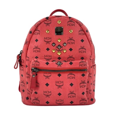 エム・シー・エム MCM レザー スターク スモール スタッズ リュック・デイパック【中古】