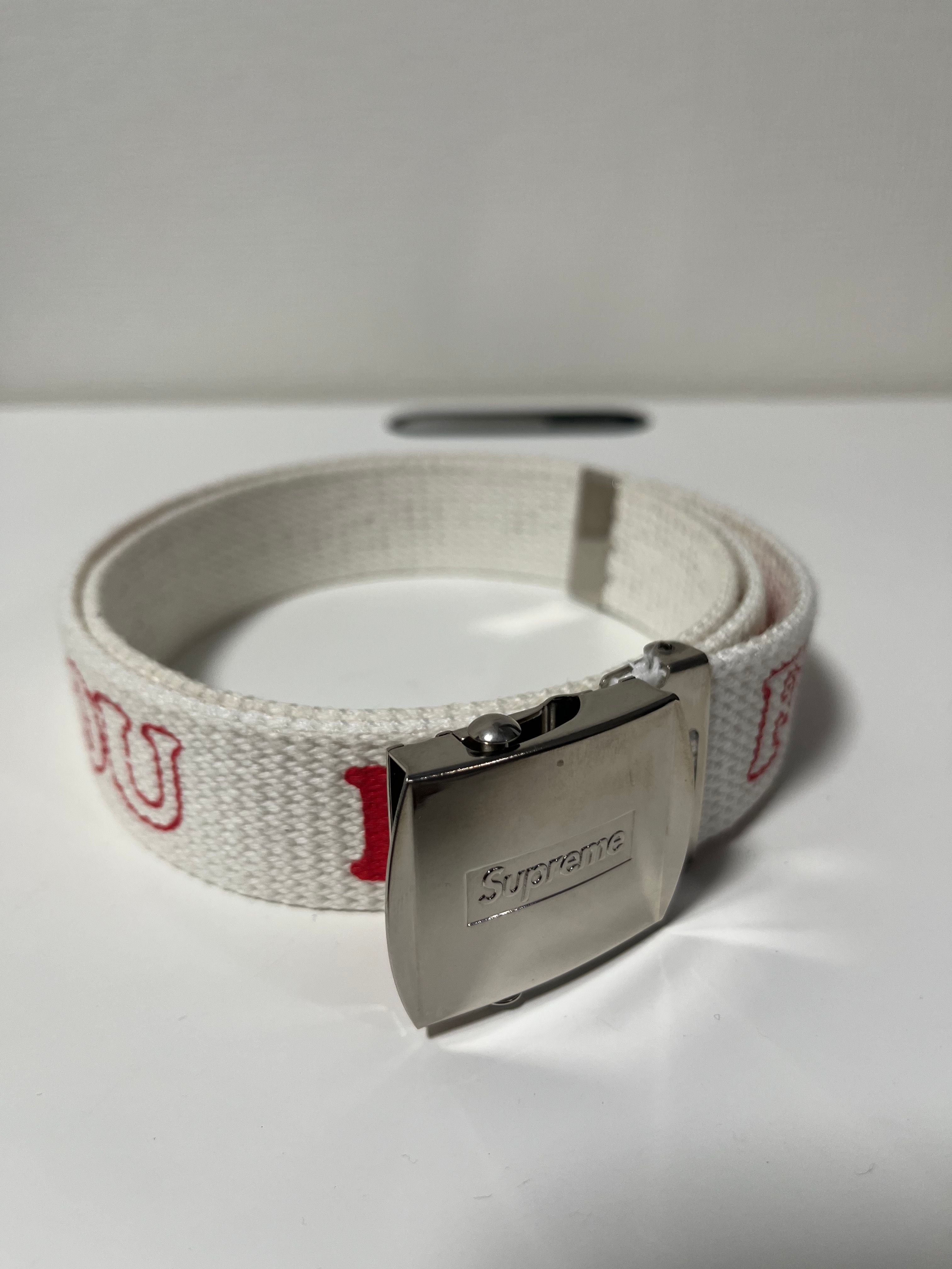 Supreme x HYSTERIC GLAMOUR Fuck You Belt "White"