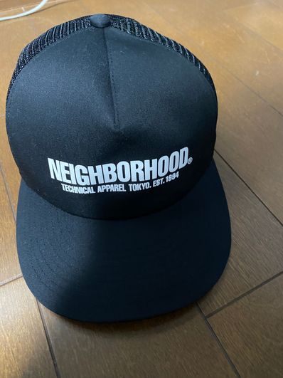 NEIGHBORHOOD Logo Print Mesh Cap "Black"