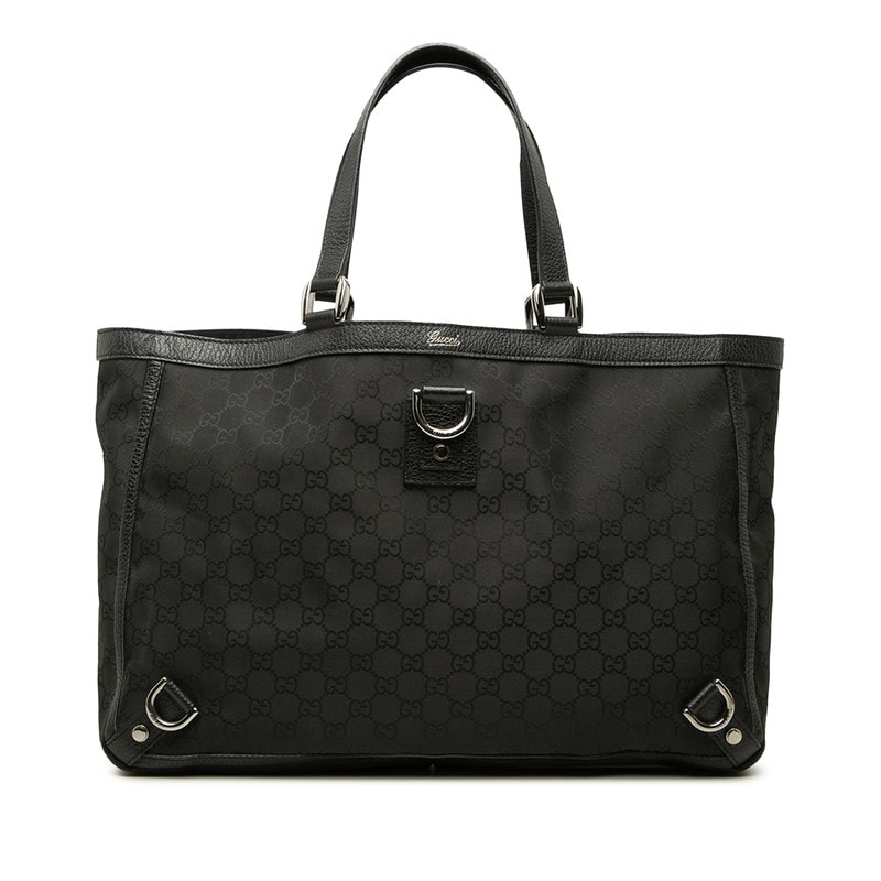 グッチ GGキャンバス アビー トートバッグ 293580 ブラック キャンバス レザー レディース GUCCI 中古