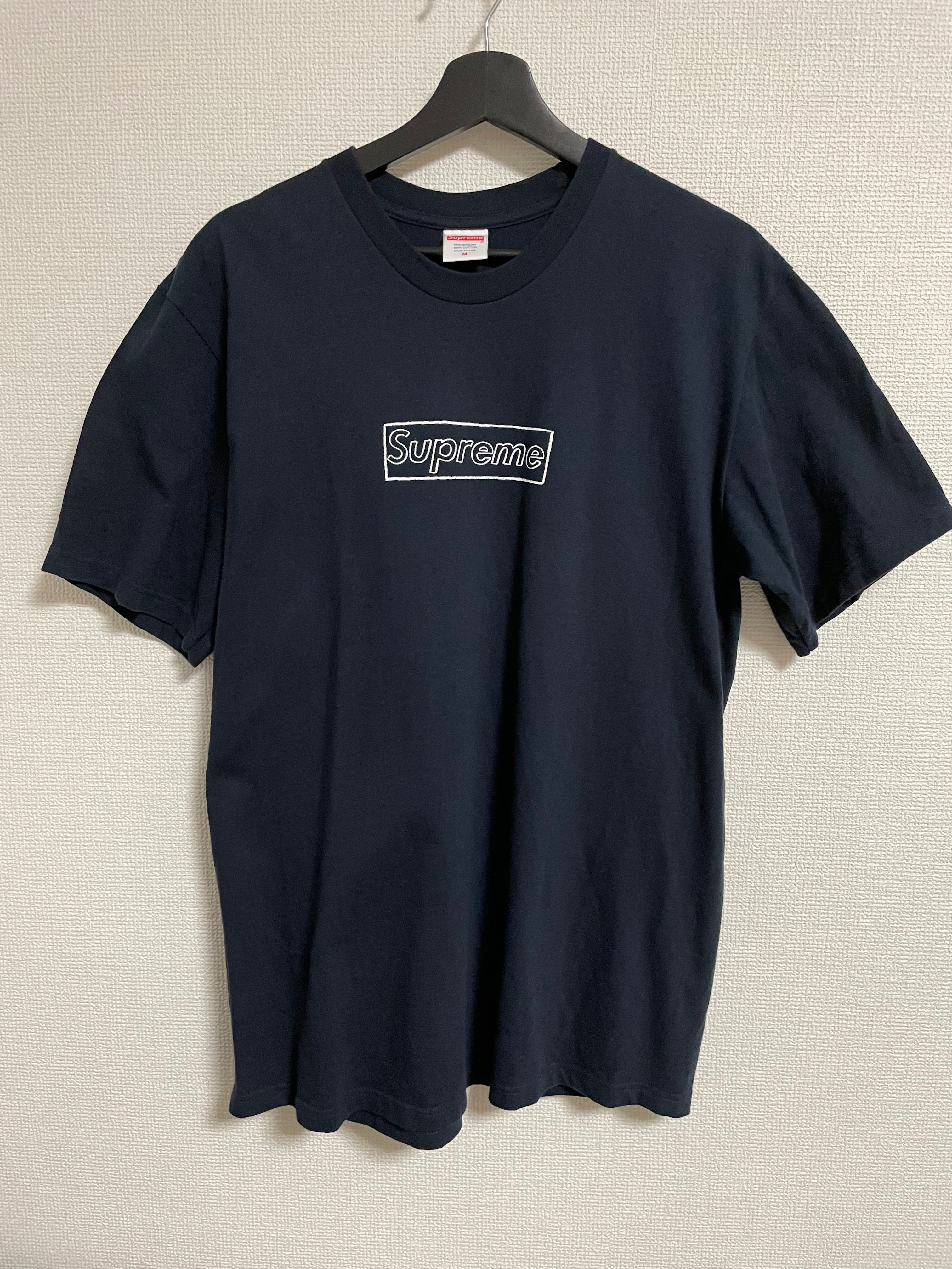 Supreme KAWS Chalk Logo Tee "Navy"