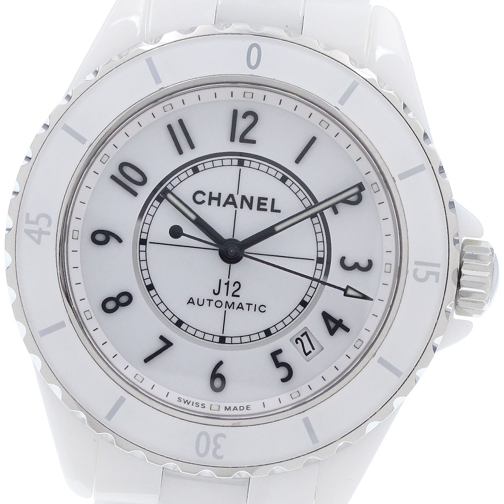 ☆良品  シャネル J12 白セラミック 38MM H5700 メンズ 【中古】