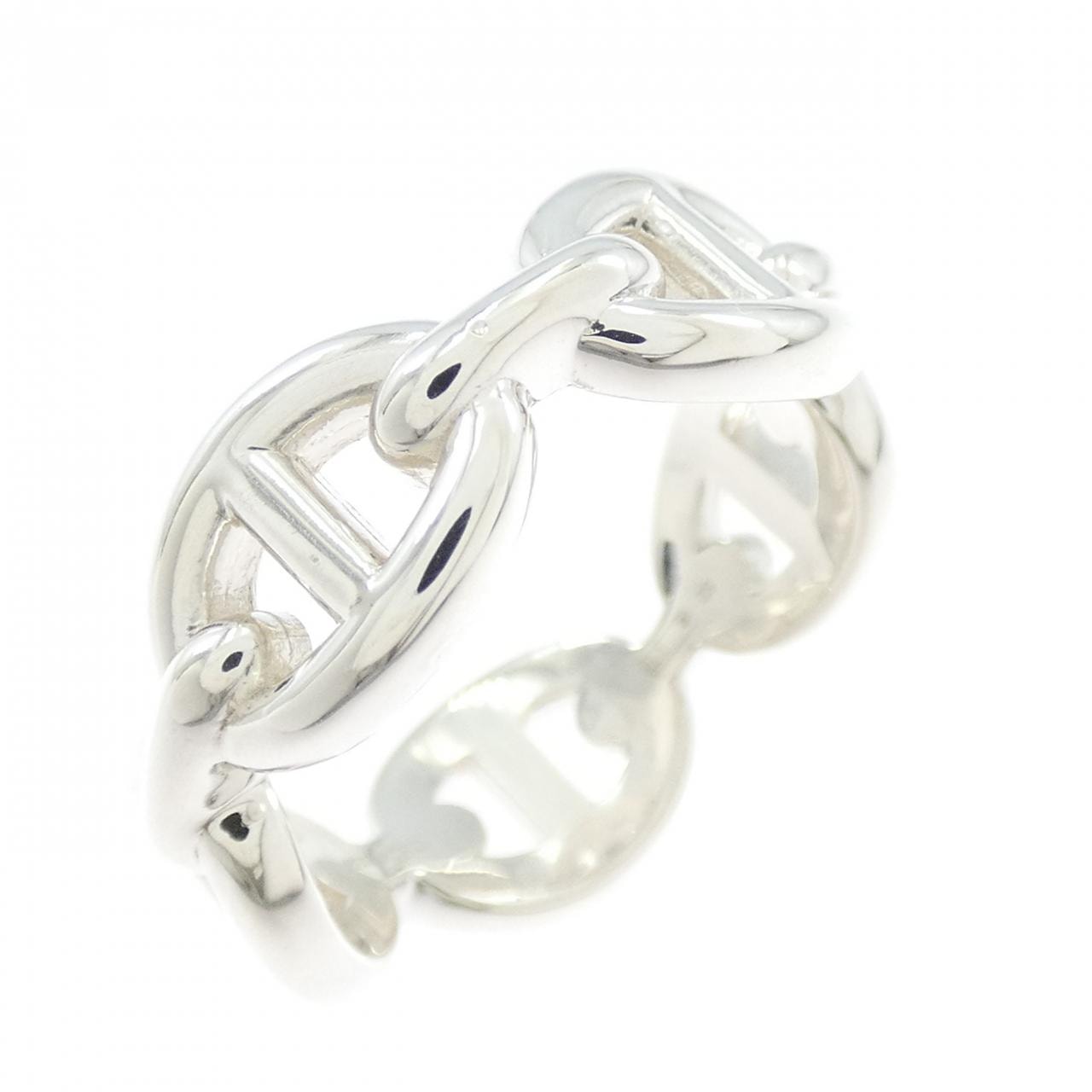 Hermes Chaine D'ancre Enchainee Ring PM "Silver"