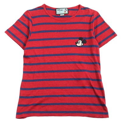 美品 グッチ×ディズニー
半袖Tシャツ レッド ブルー ボーダー柄 メンズ XS 598971