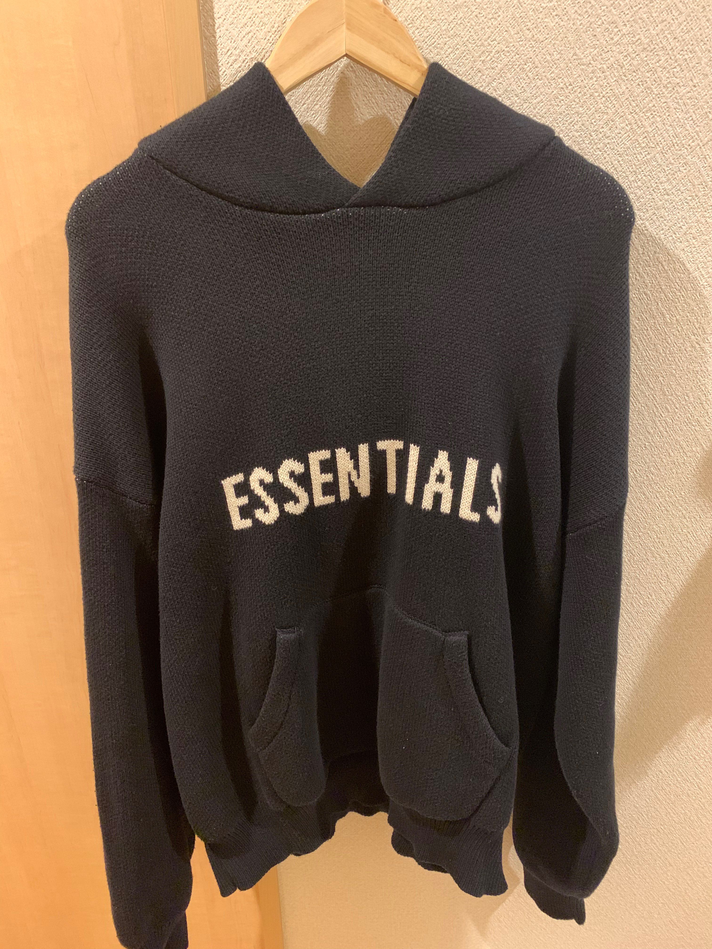 FEAR OF GOD ESSENTIALS Knit Hoodie "Black"