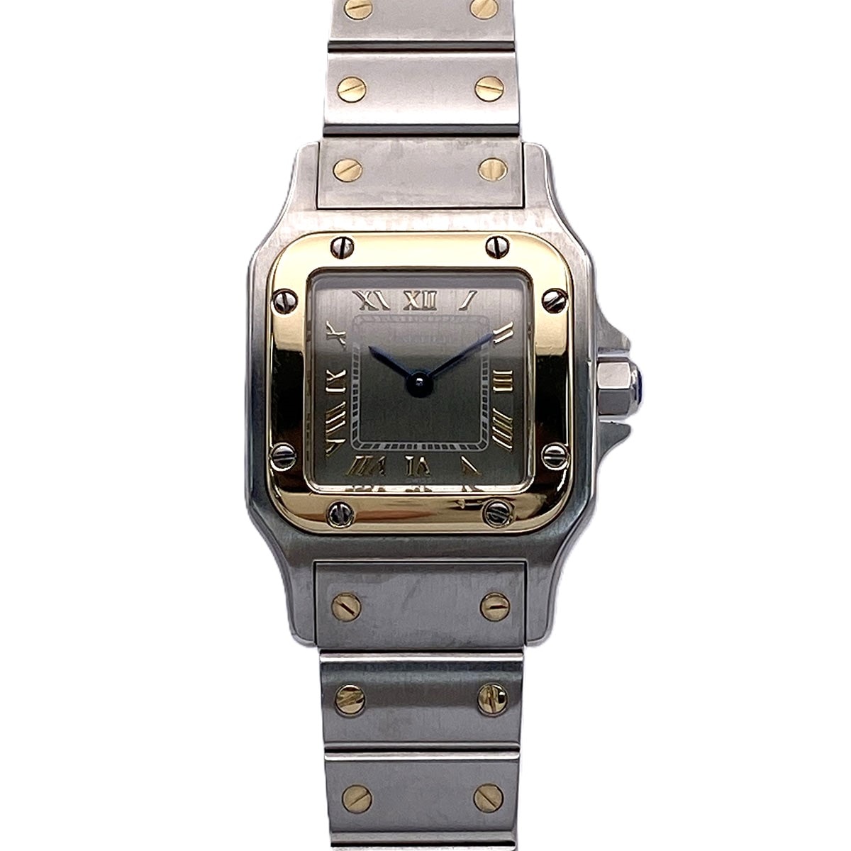 CARTIER カルティエ サントスガルベ SM ローマン 腕時計 W20031C4 ステンレススチール K18ゴールド グレー ゴールド クオーツ レディース【中古】