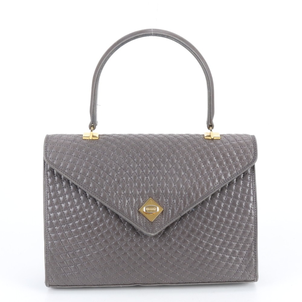 バリー キルティングハンドバッグ レザー