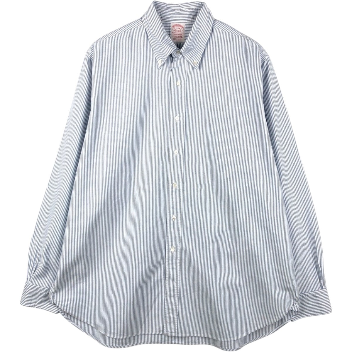 古着 90年代 ブルックスブラザーズ Brooks Brothers Est.1818 長袖 ボタンダウンストライプシャツ USA製 メンズXL相当 ヴィンテージ/eaa666744