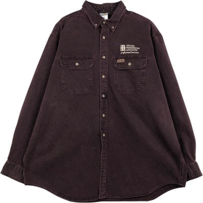 古着 カーハート Carhartt 長袖 ボタンダウン ワークシャツ メンズXL相当/eaa628919