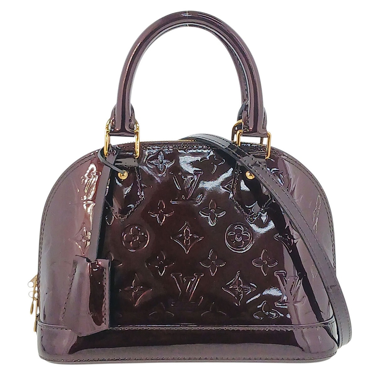 LOUIS VUITTON ルイ・ヴィトン アルマBB ハンドバッグ M91678 モノグラムヴェルニ パープル  レディース【中古】