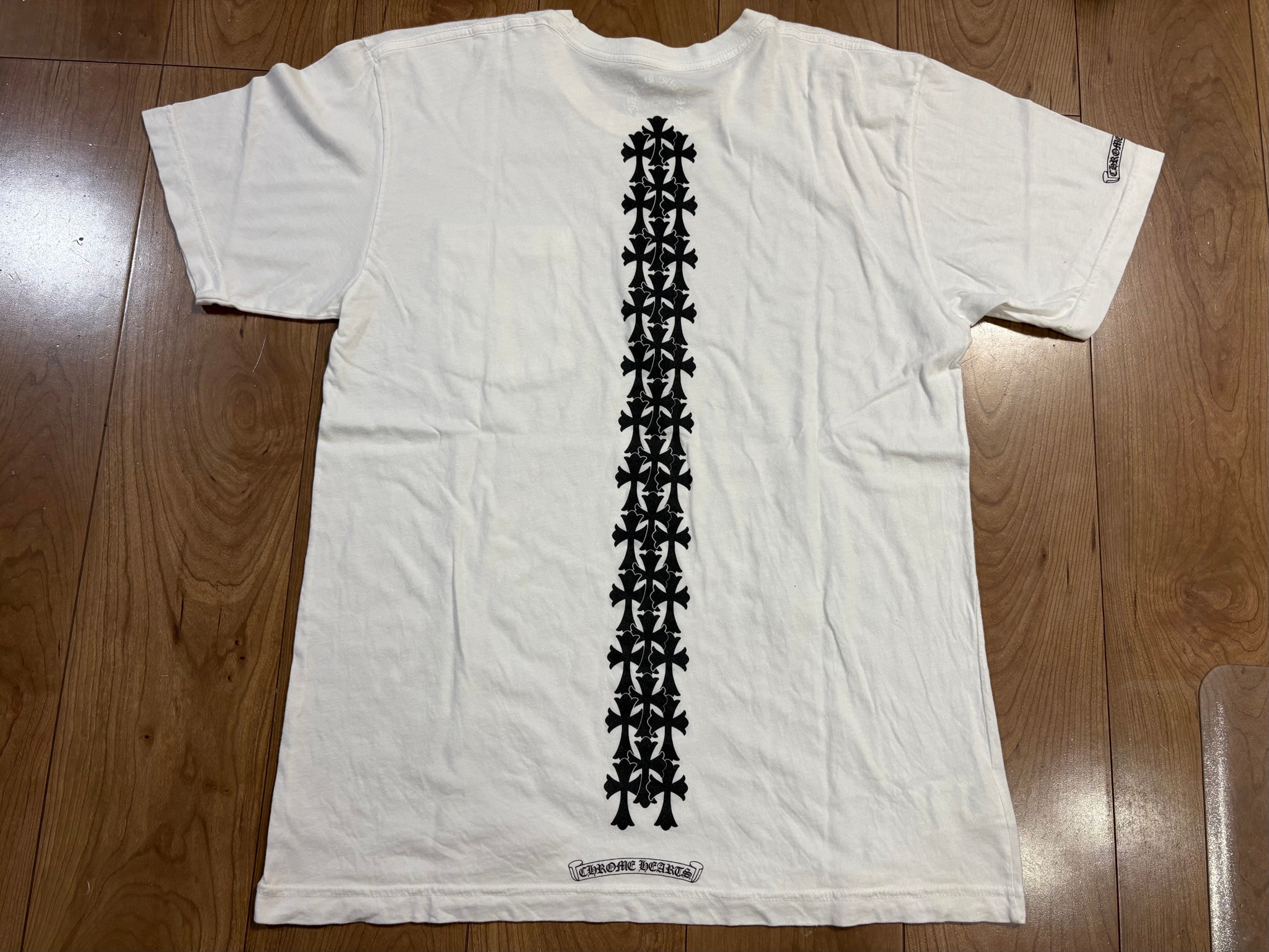 Chrome Hearts Cemetery Cross Tire Tracks T-Shirt "White"