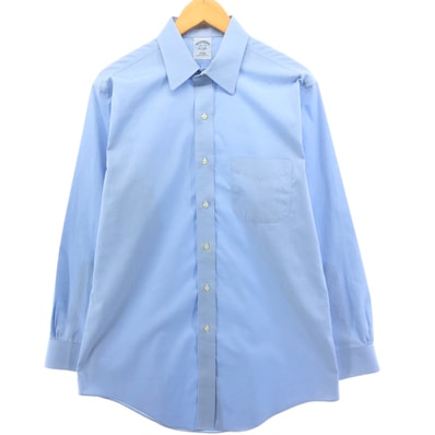 古着 ブルックスブラザーズ Brooks Brothers Est.1818 SLIM FIT 長袖 コットンシャツ メンズM相当/eaa558304