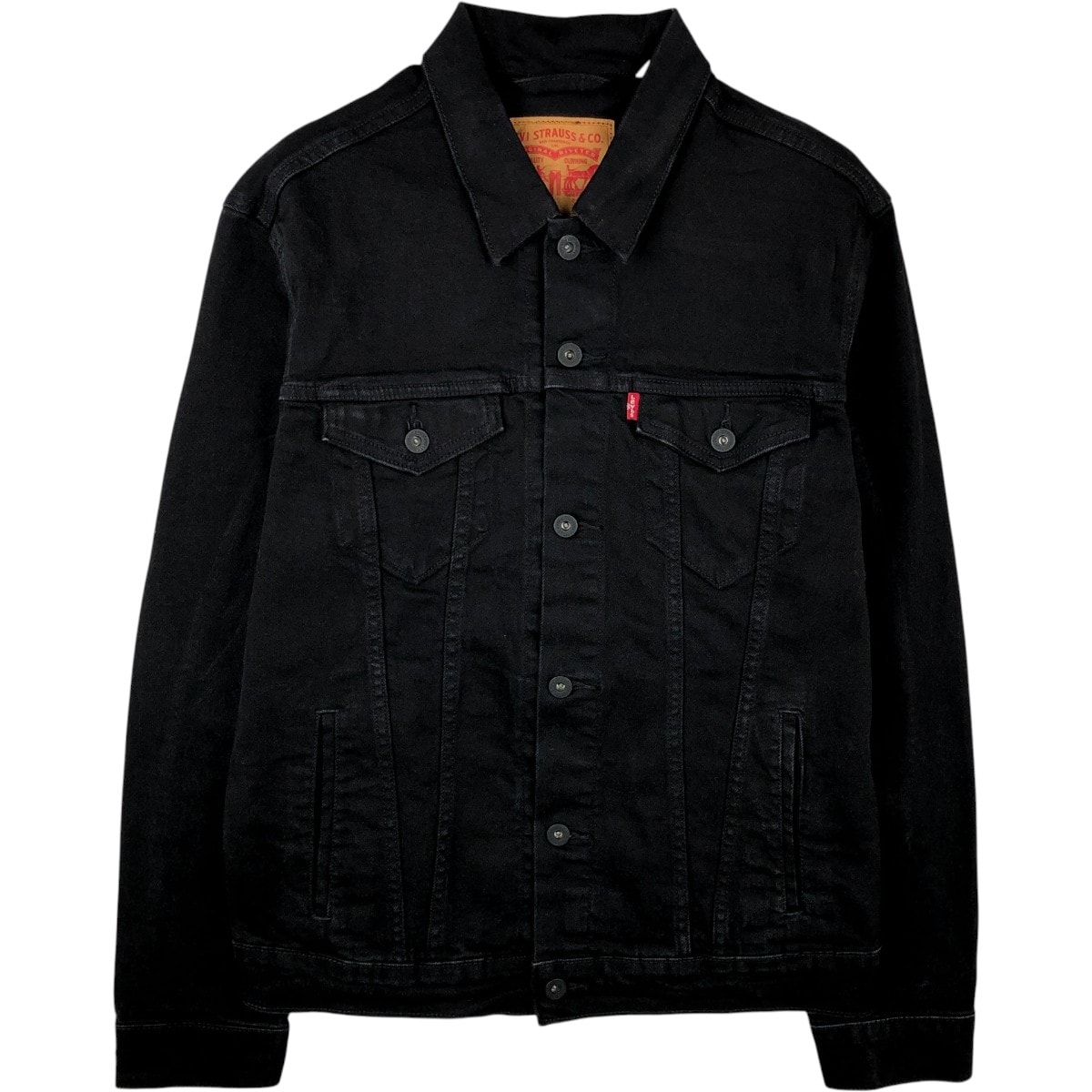 古着 リーバイス Levi's ブラック デニムジャケット Gジャン メンズL相当/eaa659558