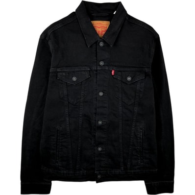 古着 リーバイス Levi's ブラック デニムジャケット Gジャン メンズL相当/eaa659558