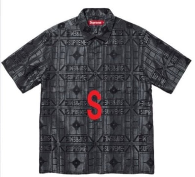 Supreme Tray Jacquard S/S Shirt "Black"