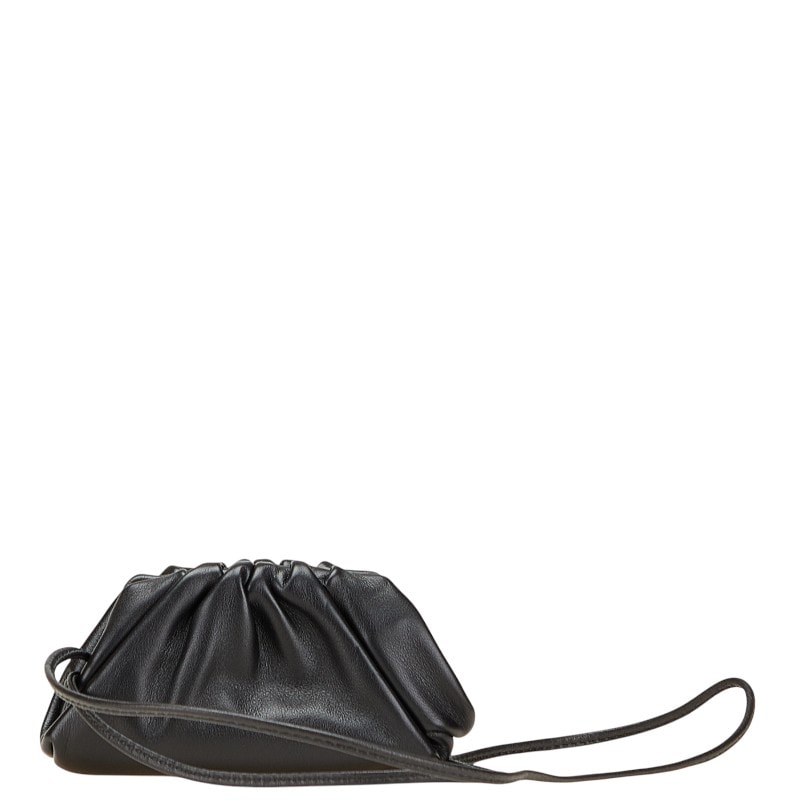 ボッテガヴェネタ ザ ポーチ ミニ コインケース 小銭入れ ブラック レザー レディース BOTTEGAVENETA 【中古】