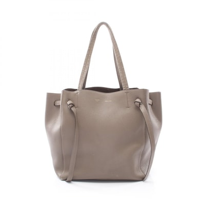 セリーヌ CELINE カバファントム スモール トートバッグ バッグ レザー レディース グレー系 176023 【中古】