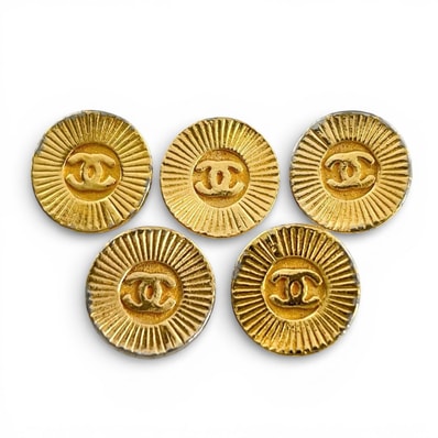 良品 シャネル ボタン ゴールド レディース