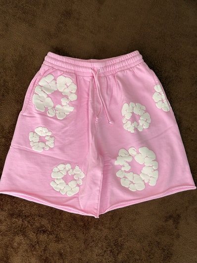 DENIM TEARS The Cotton Wreath Sweat Shorts "Powder Pink"