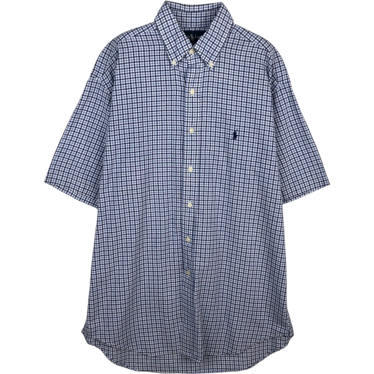 古着 ラルフローレン Ralph Lauren BLAIRE チェック柄 半袖 ボタンダウン チェックシャツ メンズM相当/eaa477583